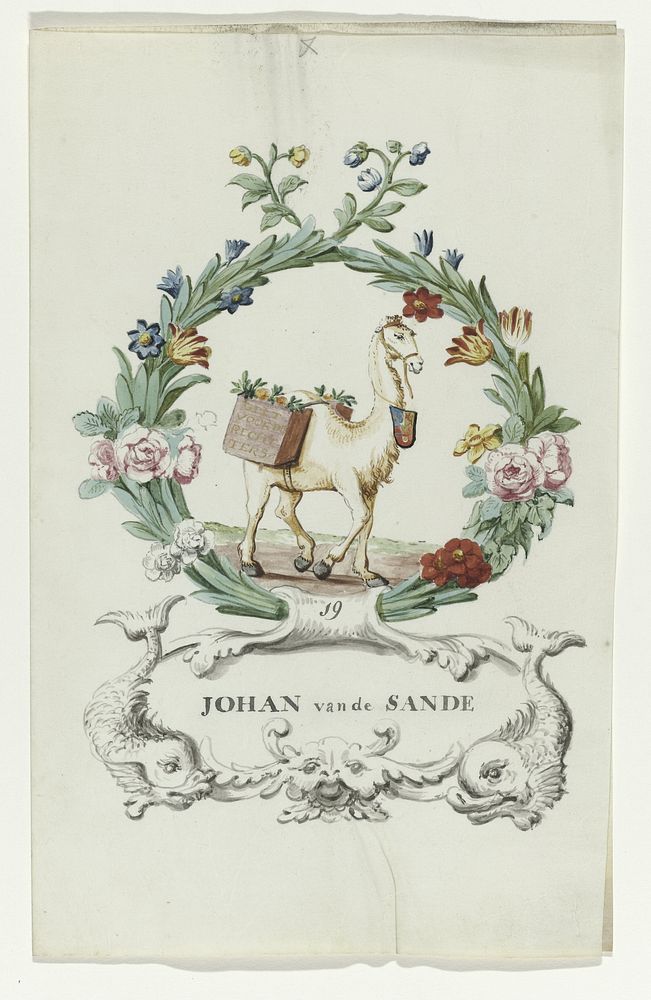 Spotprent van Johan van de Sande (1710 - 1720) by anonymous