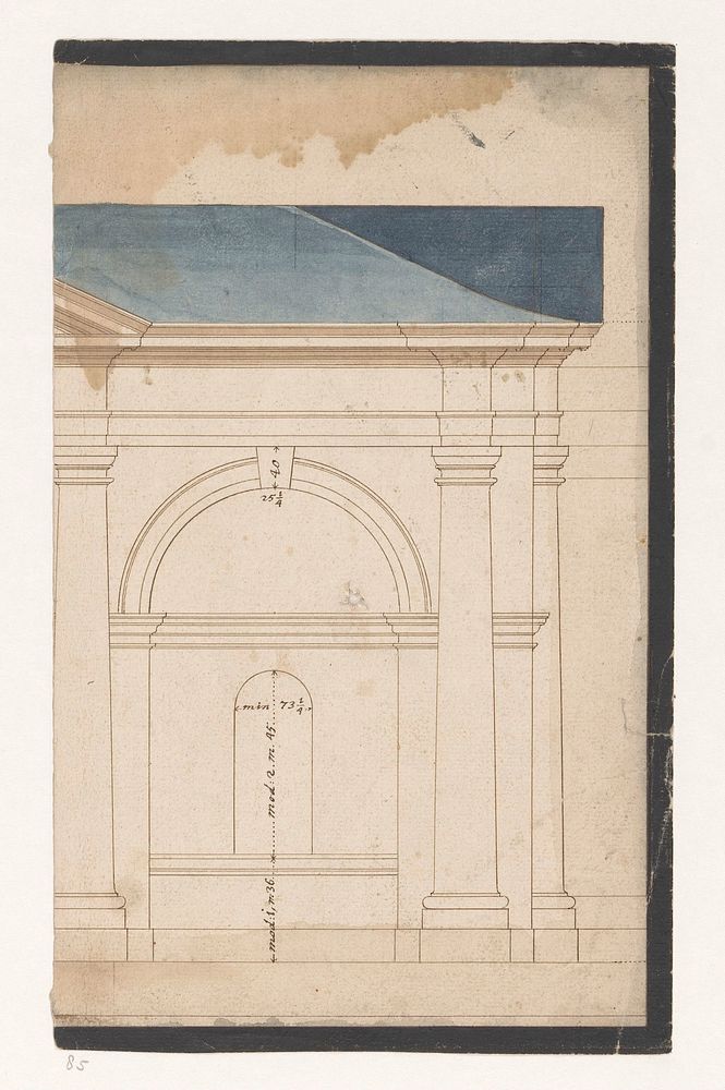 Architectuurtekening (1770 - 1808) by Jan Brandes