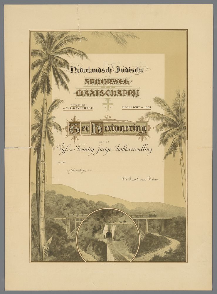 Oorkonde (1863 - 1867) by Samuel Lankhout