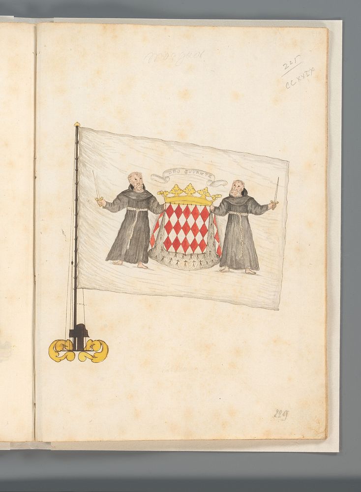 Vlag van Monaco (1667 - 1670) by anonymous