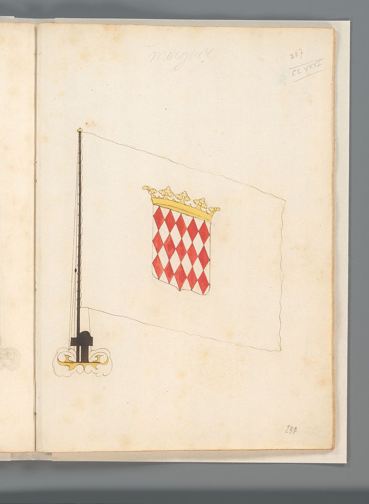 Vlag van Monaco (1667 - 1670) by anonymous