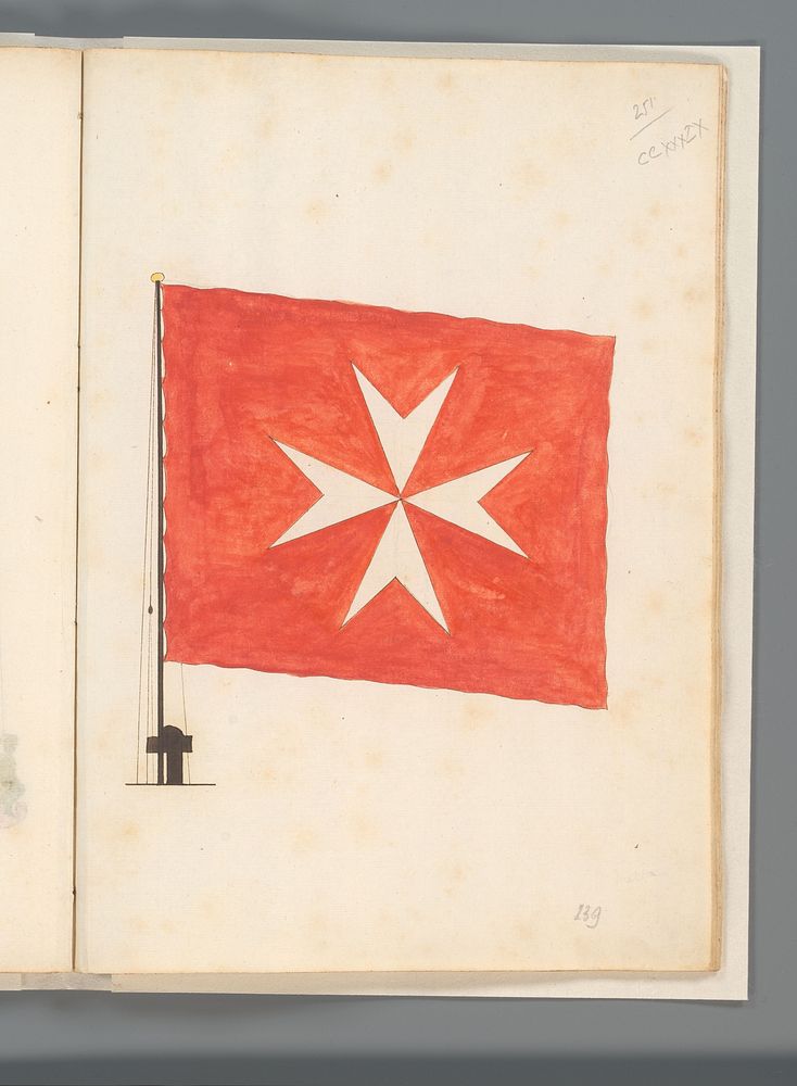 Vlag van Malta (1667 - 1670) by anonymous
