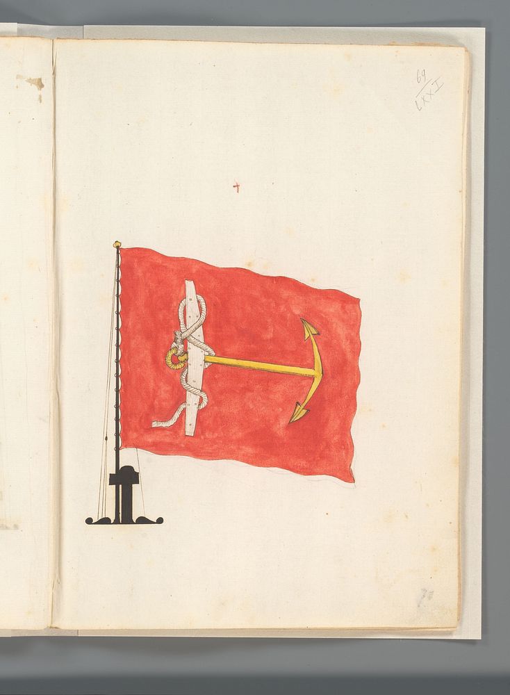 Vlag van de Britse admiraliteit (1667 - 1670) by anonymous