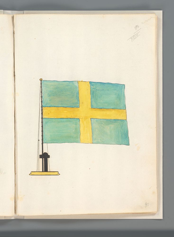 Vlag van Zweden (1667 - 1670) by anonymous