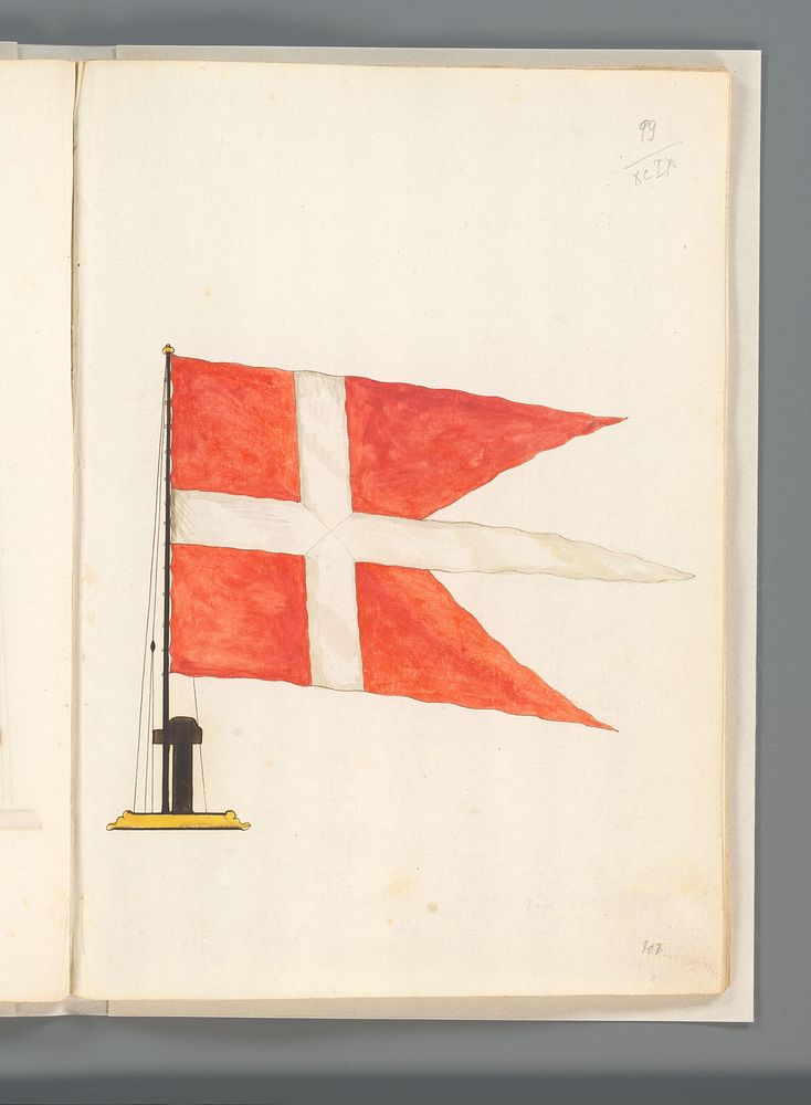 Vlag van Denemarken (1667 - 1670) by anonymous