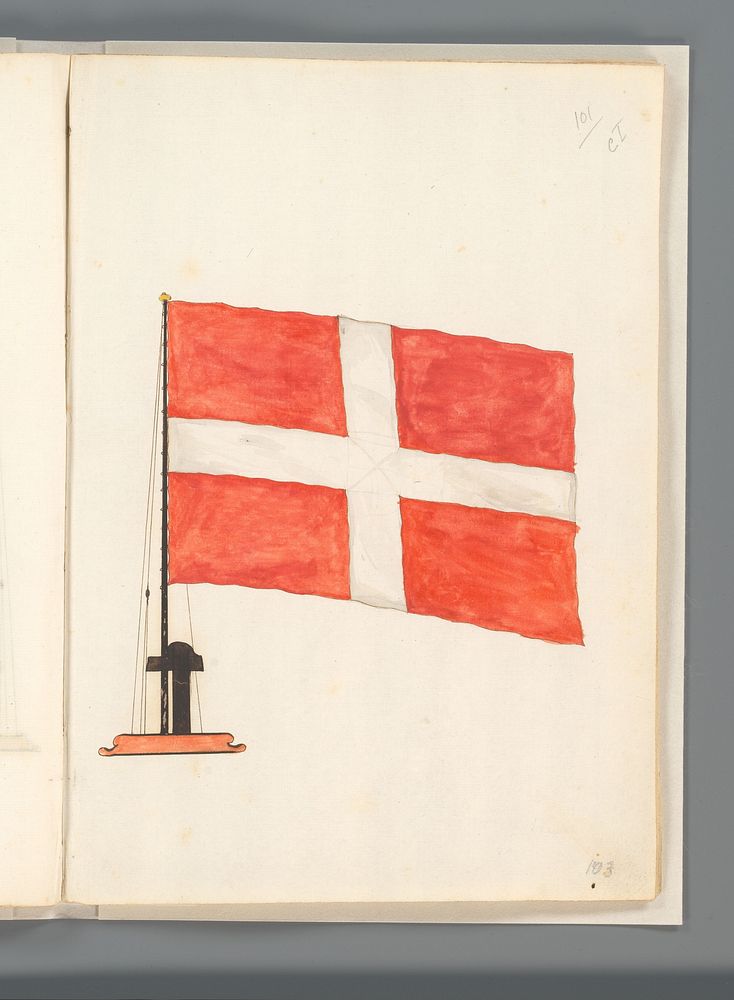 Vlag van Denemarken (1667 - 1670) by anonymous