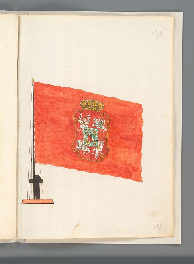Vlag van Polen (1667 - 1670) by anonymous