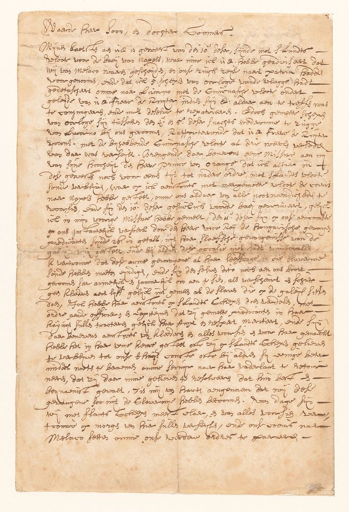 Brief van M.A. de Ruyter 18 februari 1676 (1676) by Michiel Adriaansz de Ruyter