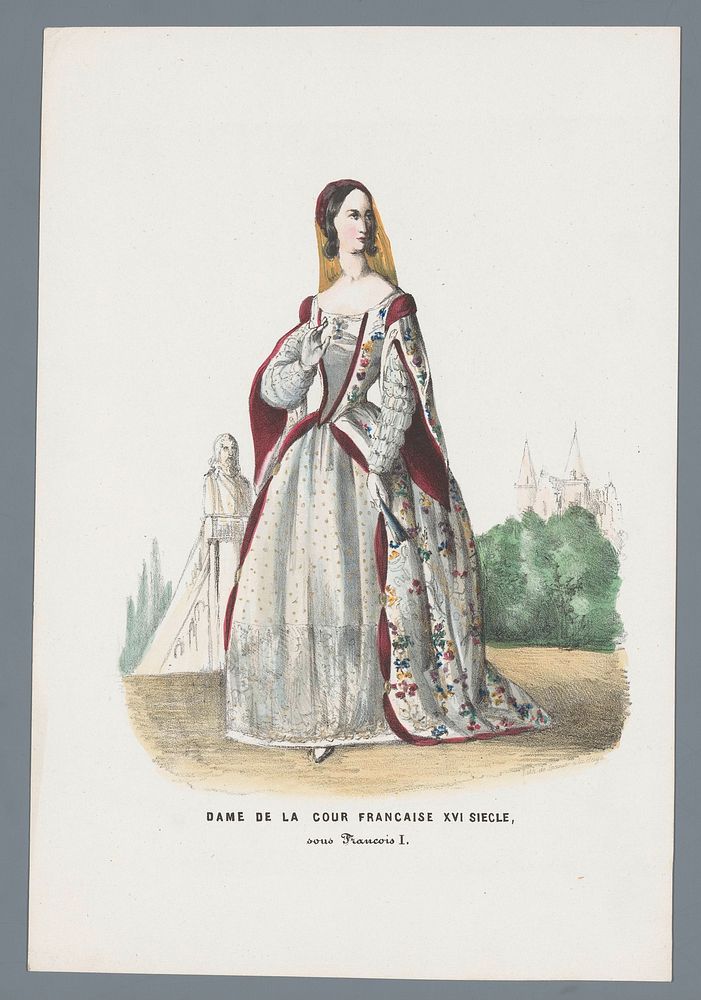 Dame de la cour Francaise XVI Siècle, sous Francois I (1840 - 1850) by Elias Spanier