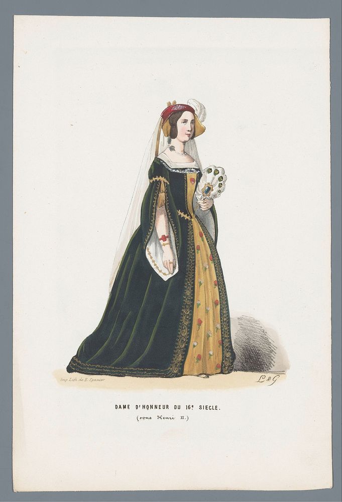 Dame D'Honneur du 16de Siècle (sous Henri II) (1840 - 1850) by Elias Spanier and L and G