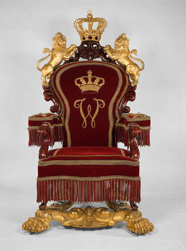 Troonzetel van koning Willem II, Willem III en Wilhelmina (1897 - 1898) by Gebroeders Horrix