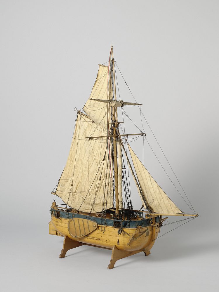 Model of a Gaff-Rigged Gunboat (c. 1835) by Rijkswerf Rotterdam