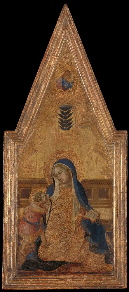 Madonna of Humility (c. 1353) by Bartolommeo Bulgarini and Meester van San Pietro in Ovile