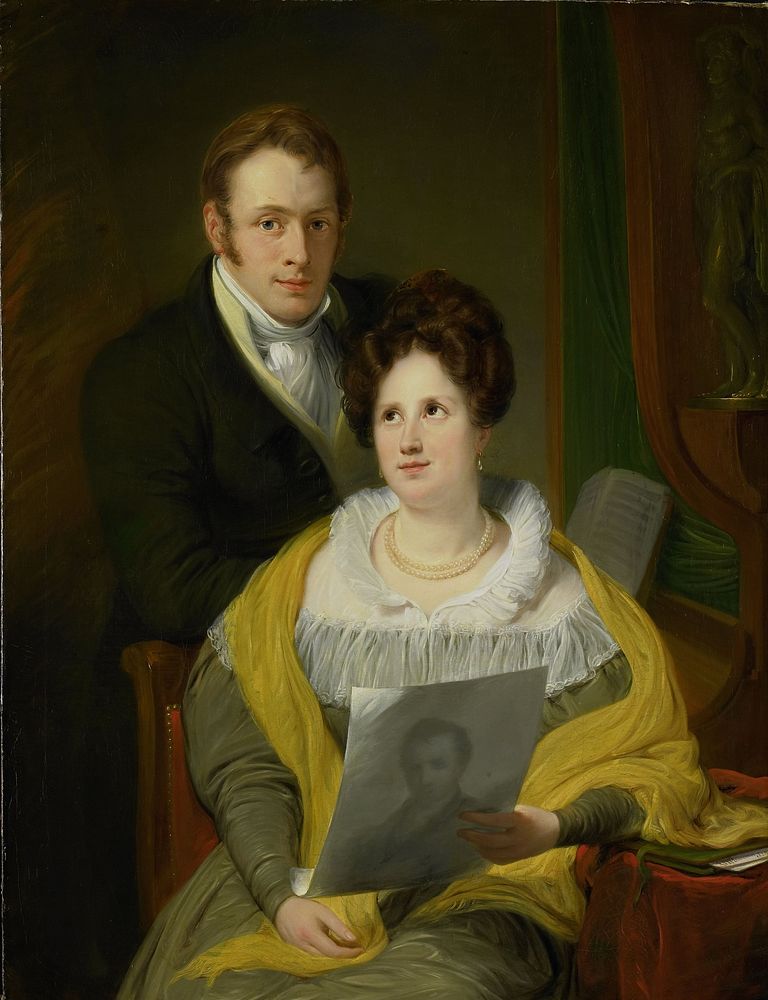 Portrait of a Woman and a Man (1829) by Jan Willem Pieneman