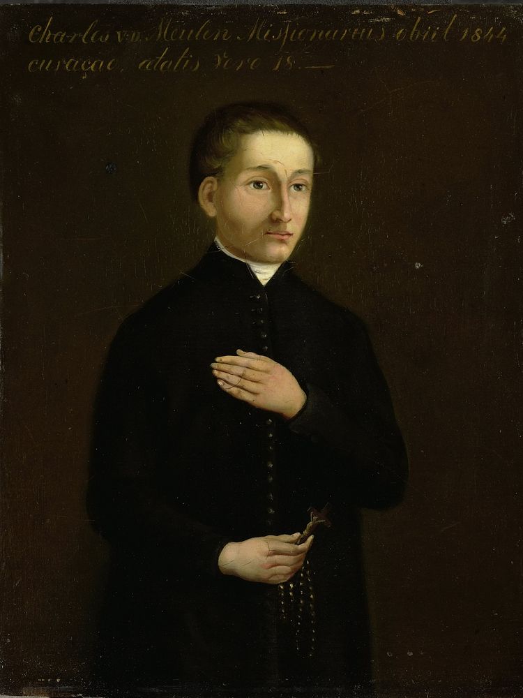 Portrait of Charles van der Meulen, Missionary to Curaçao (1844 - 1849) by anonymous