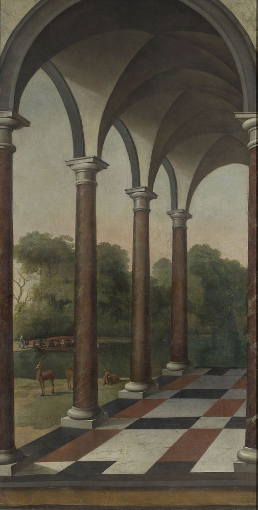 Colonnade giving onto a Park (1660 - 1673) by Barent Fabritius