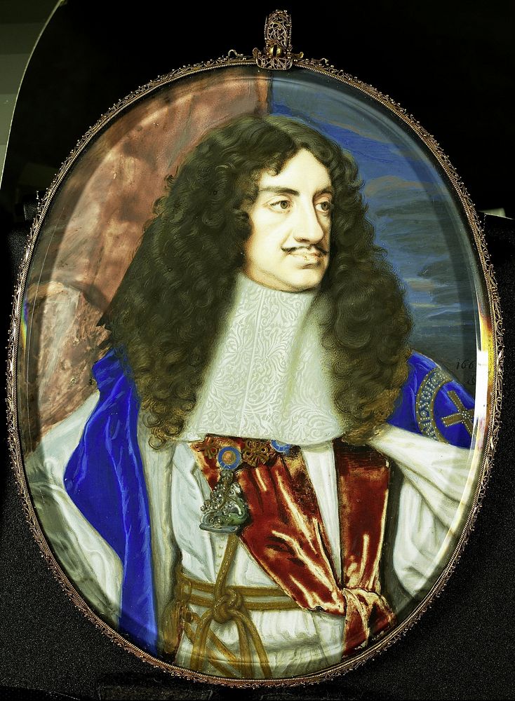 Karel II (1630-85), koning van Engeland (1665) by Samuel Cooper