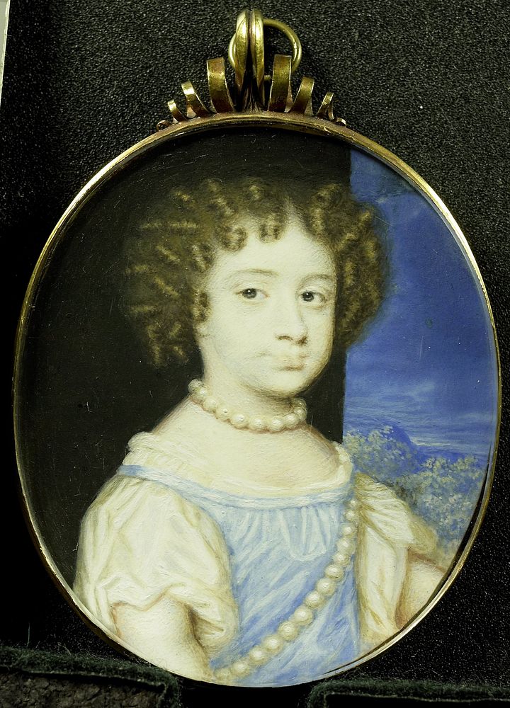 Portrait of Maria Stuart (1662-95), the Future Wife of William III, as Child (1665 - 1675) by Richard Gibson and Nicolas…