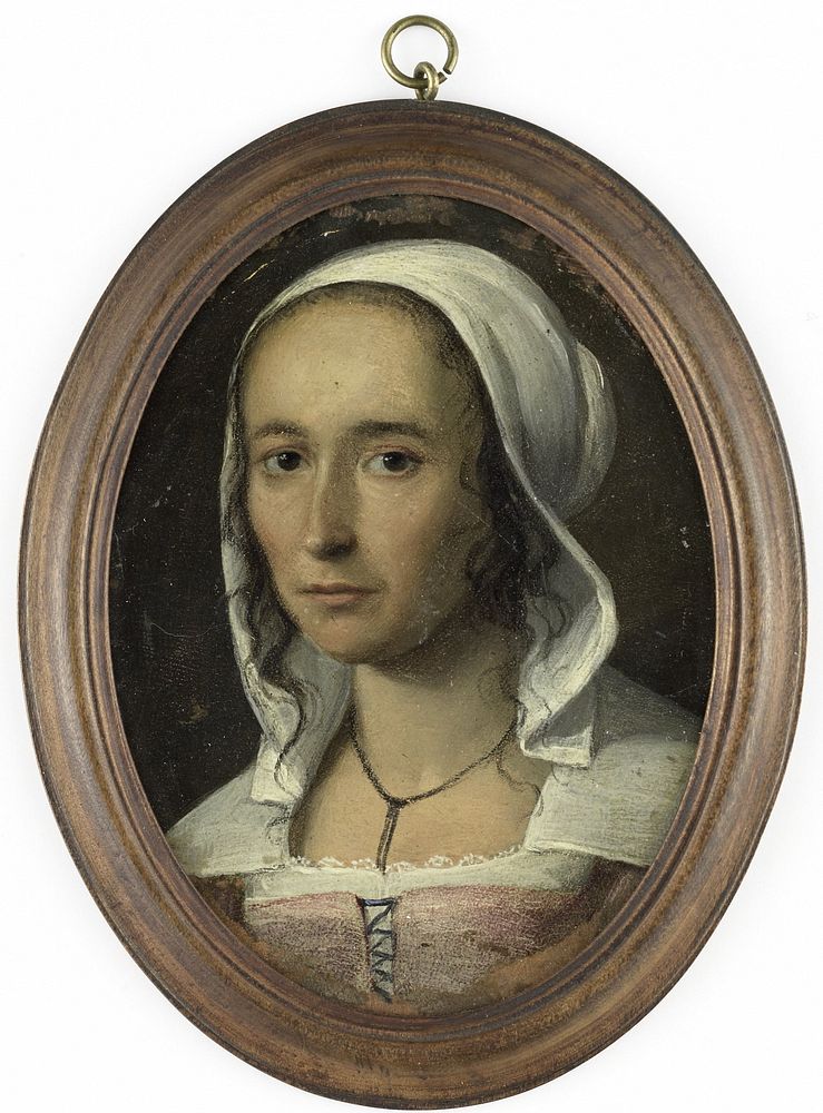 Portret van een vrouw, zogenaamd zelfportret van Anna Maria van Schurman (1607-78) (c. 1645) by anonymous