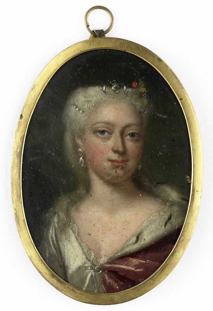 Portrait of Anna van Hannover (1709-59). Wife of Prince Willem IV (c. 1745) by Philip van Dijk and anonymous
