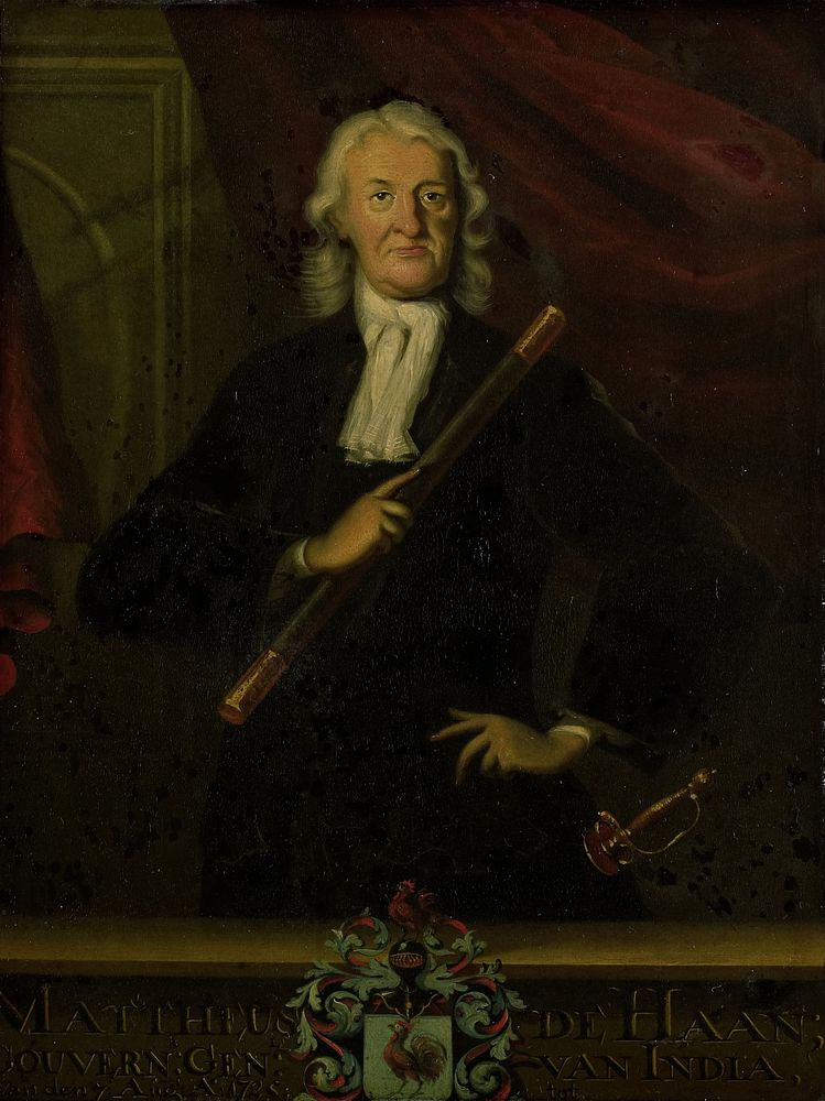 Portrait of Mattheus de Haan, Governor-General of the Dutch East Indies (1750 - 1800) by anonymous