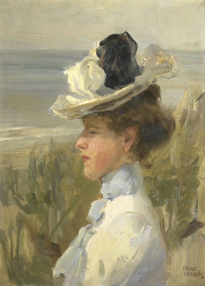 Young Woman, Gazing at the Sea (c. 1895 - c. 1900) by Isaac Israels
