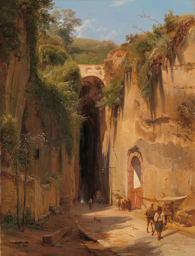 The Grotto of Posillipo at Naples (1826) by Antonie Sminck Pitloo