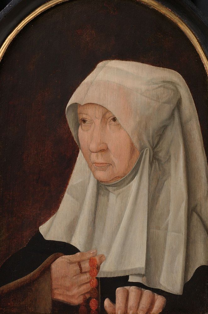 Portrait of Jacomina Claesdr van Ruyven (died 1509), Wife of Arent Franckensz van der Meer (c. 1550 - c. 1560) by anonymous…