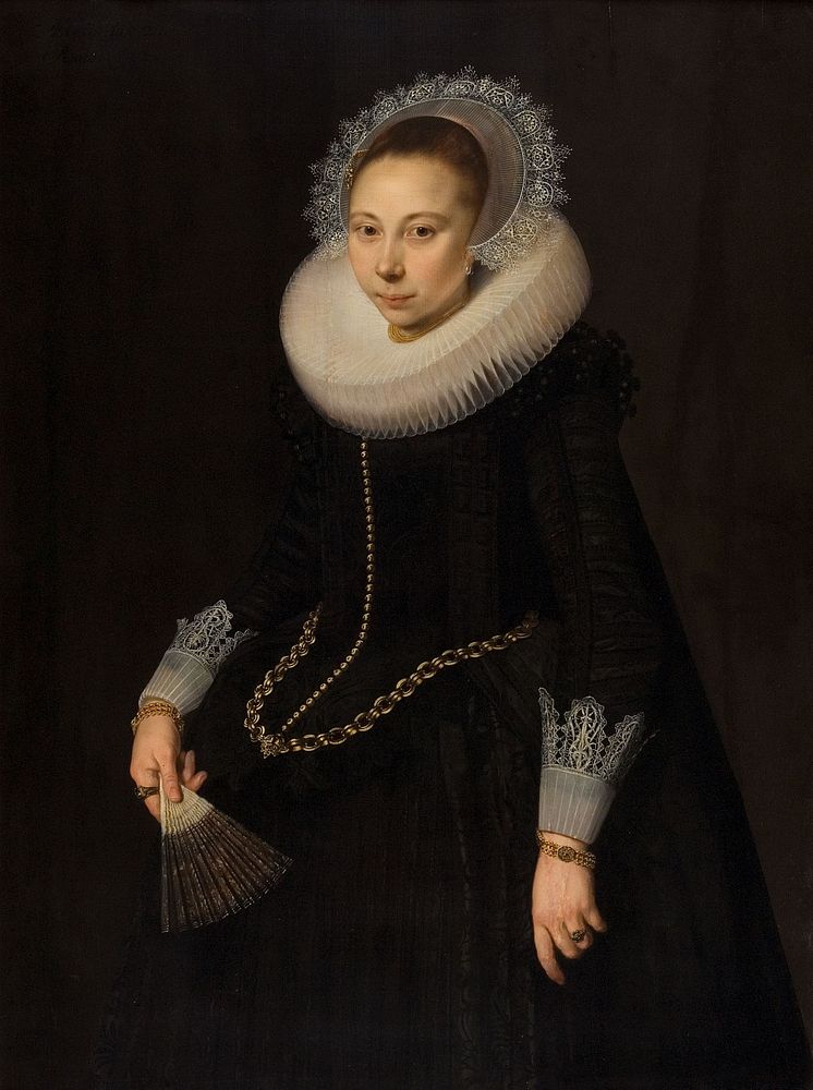Portrait of Maria Overrijn van Schoterbosch (1599/1600-38) (1622) by Cornelis van der Voort