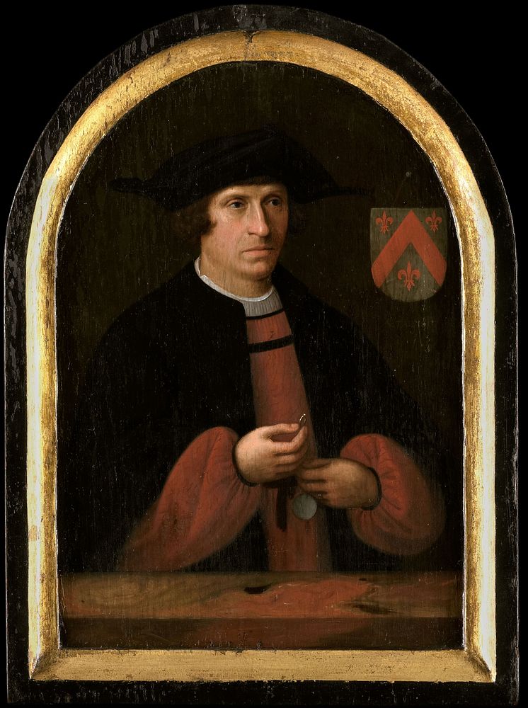 Portrait of Frans van Schoterbosch (c. 1484-?) (c. 1620) by Cornelis Engelsz and anonymous