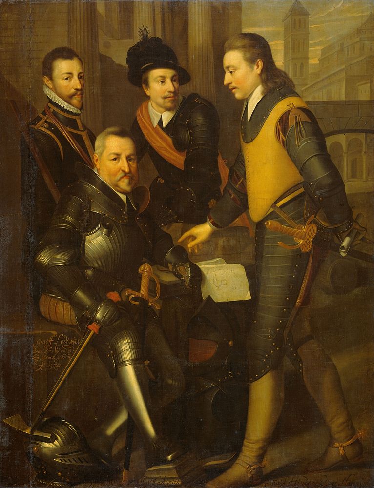 Group Portrait of the Four Brothers of William I, Prince of Orange: Jan (1535-1606), Hendrik (1550-74), Adolf (1540-68) and…