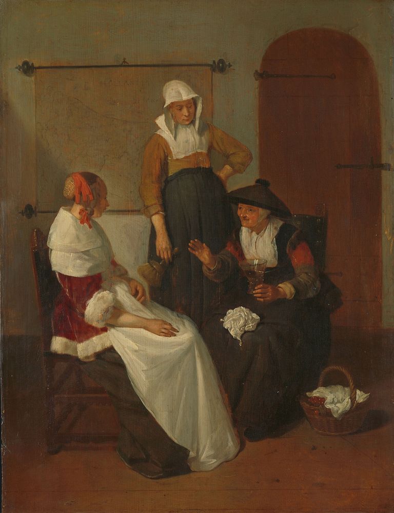 A Confidential Chat (1661) by Quiringh Gerritsz van Brekelenkam