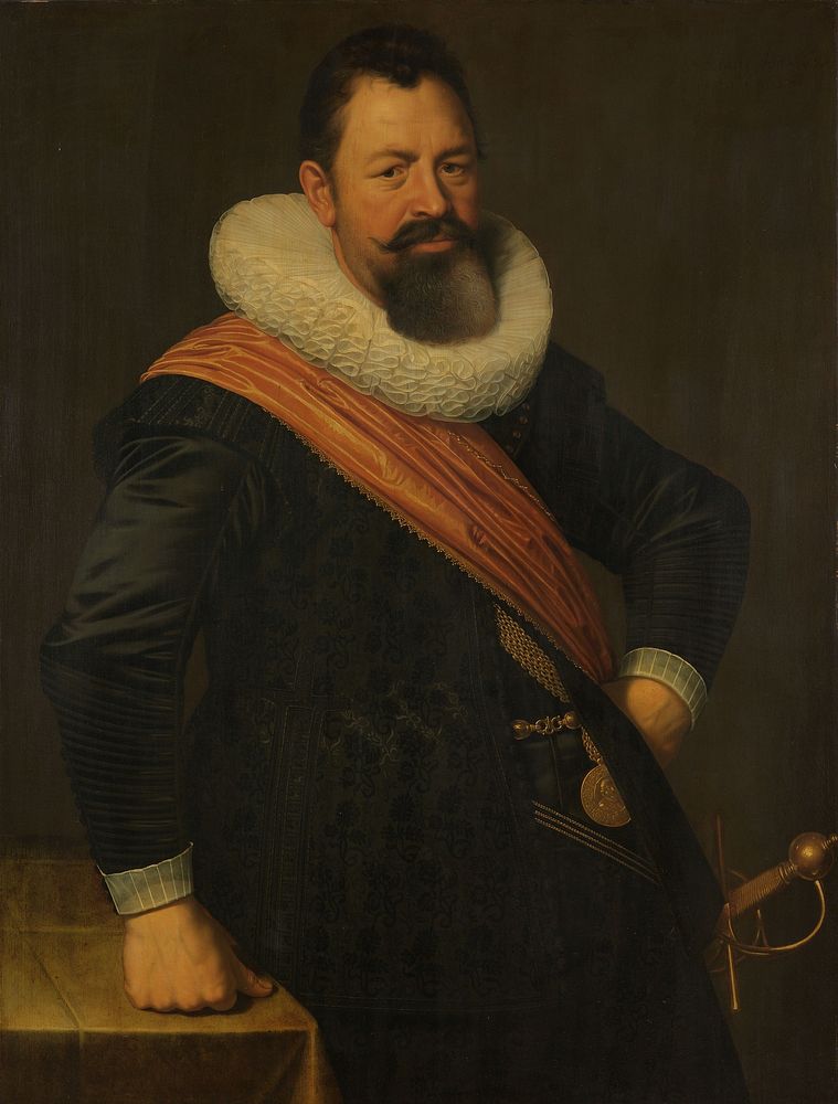 Portrait of Jochem Hendricksz Swartenhont (1566-1627) (1627) by Nicolaes Eliasz Pickenoy and Werner van den Valckert