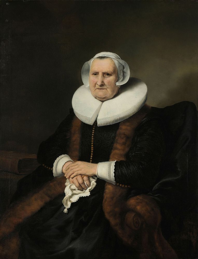 Portrait of an Old Lady, Possibly Elisabeth Bas (c. 1640 - c. 1645) by Ferdinand Bol