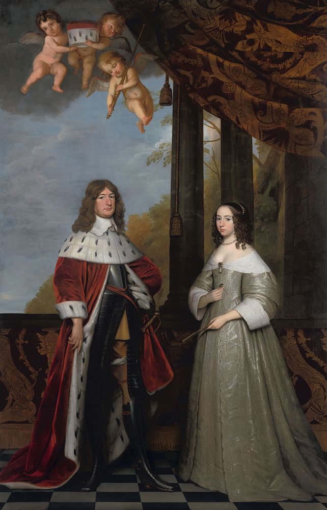 Portrait of Friedrich Wilhelm (1620-88), Elector of Brandenburg, and his Wife Louise Henriette (1627-67), Countess of Orange…