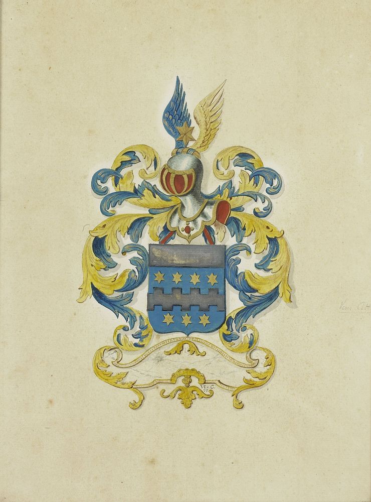 Het wapen van de familie van Citters (c. 1777) by anonymous and Jacob Verheye van Citters