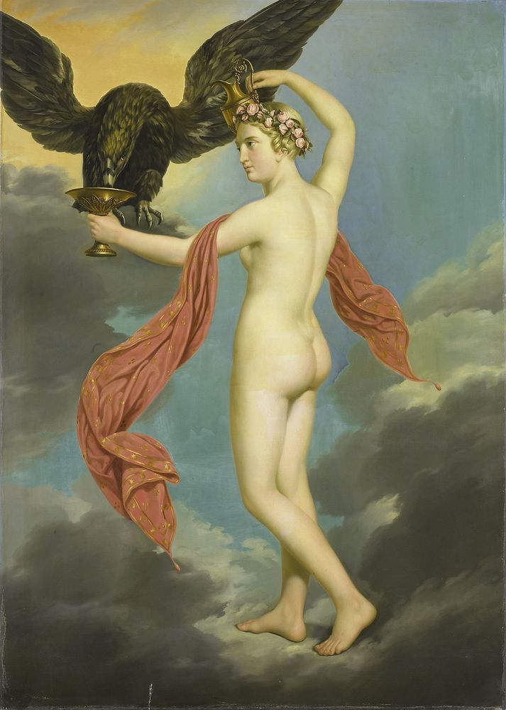 Hebe with Jupiter in the Guise of an Eagle (1820 - 1826) by Gustav Adolphe Diez