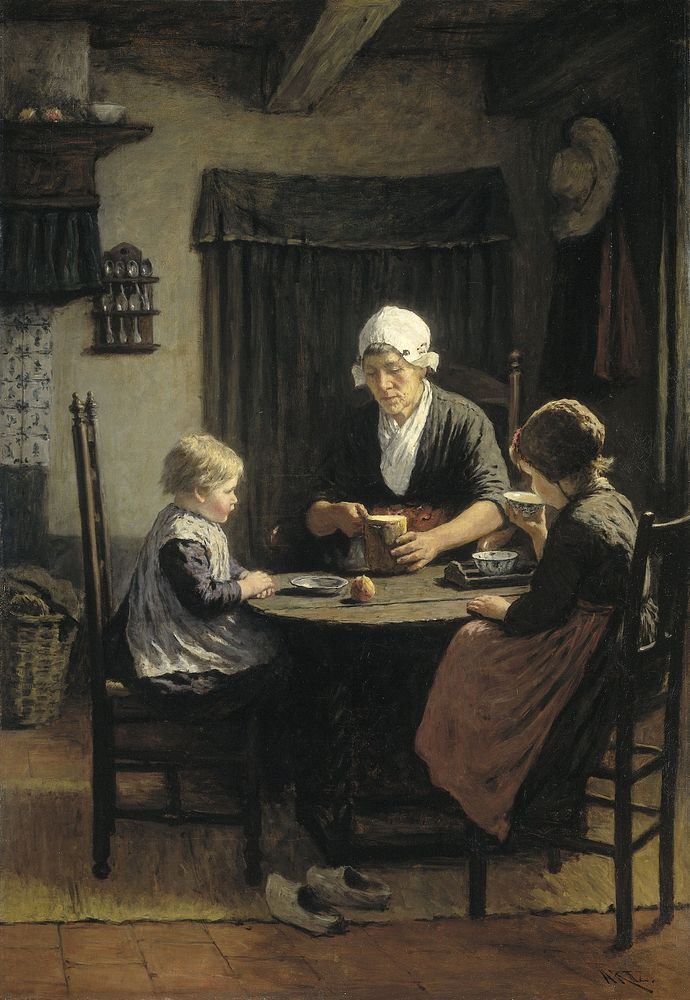 At Grandmother's (1883) by David Adolph Constant Artz