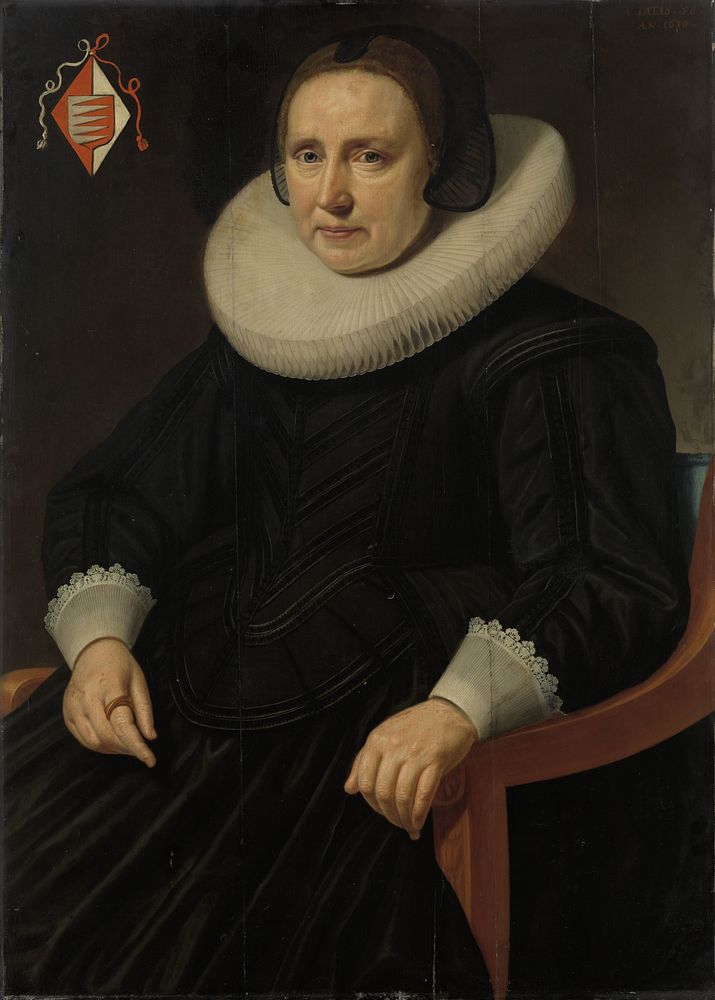 Portrait of Sara Sweerts de Weert, second Wife of Antonius Antonides van der Linden (1636) by Hendrik Meerman