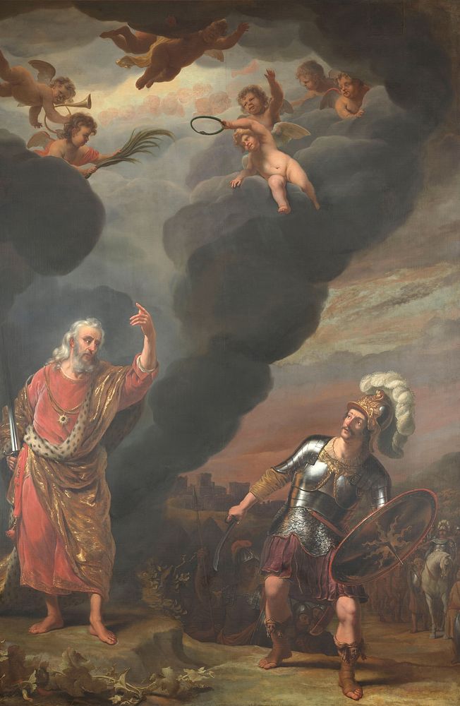 The Captain of God's Army Appearing to Joshua (1660 - 1663) by Ferdinand Bol