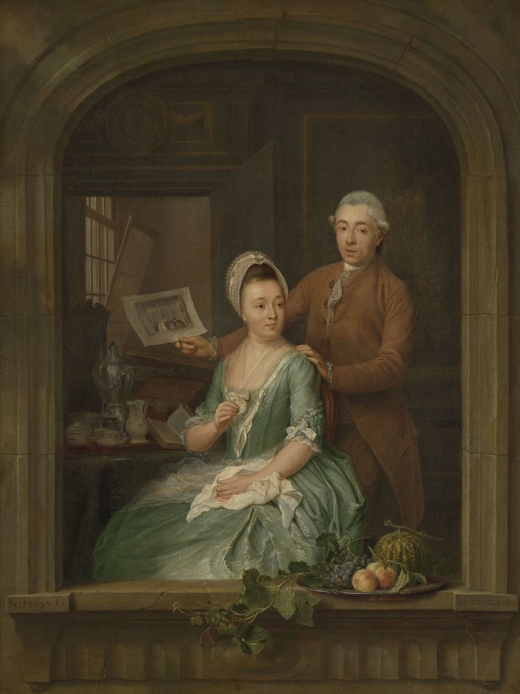 Portrait of Robert Muys and his Wife Maria Nozeman (1778) by Nicolaes Muys