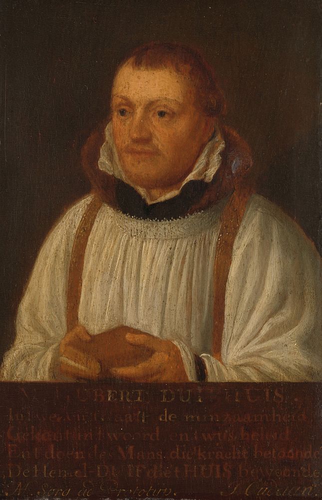 Portrait of Huybert Duyfhuys (c. 1515-81), Pastor of the Church of St James, Utrecht (1630 - 1670) by Hendrick Martensz Sorgh