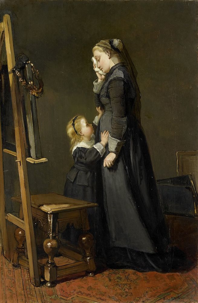 The Widow of a Painter (1870) by Kate Bisschop Swift