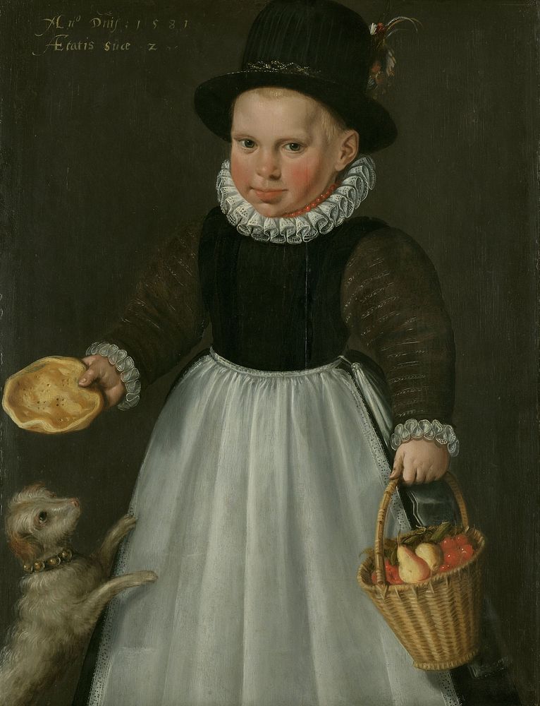 Portrait of a little Boy (1581) by Jacob Willemsz Delff I