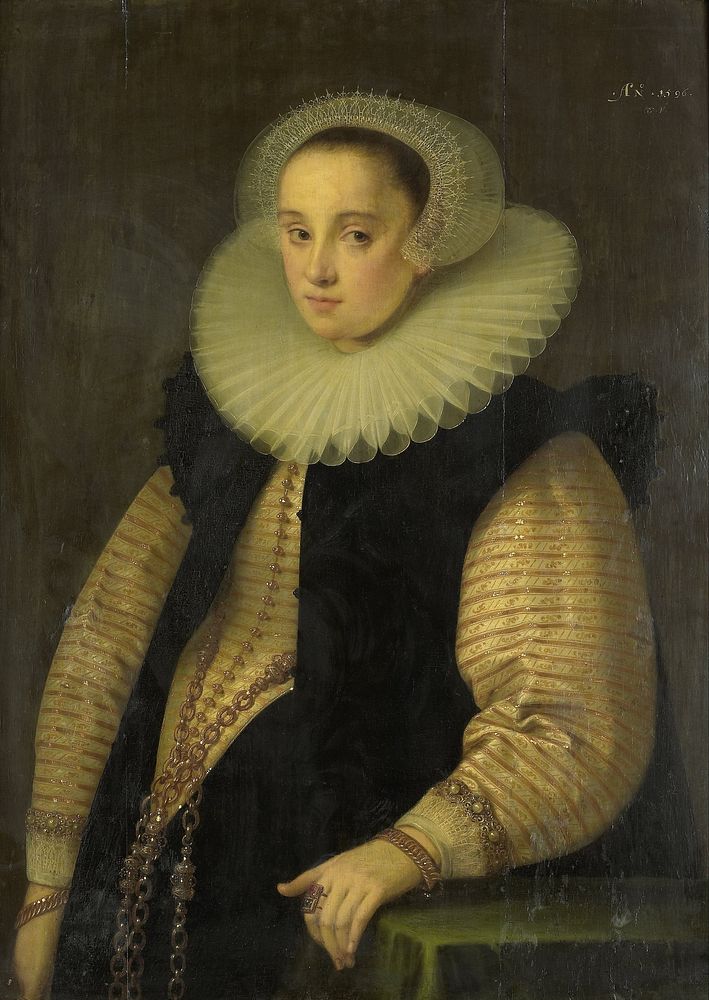 Hortensia del Prado (d 1627), Wife of Jean Fourmenois (1596) by Gortzius Geldorp