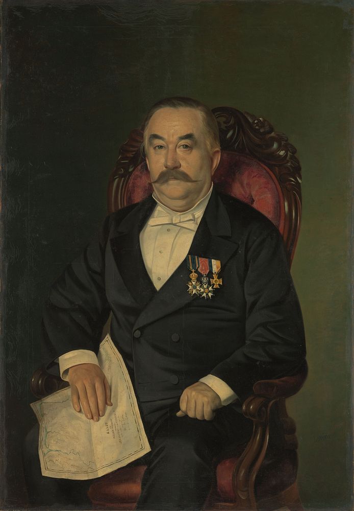 Johan François Adriaan Cateau van Rosevelt (1823-91). Chef van het Bouwdepartement en Agent-generaal van de Immigratie in…