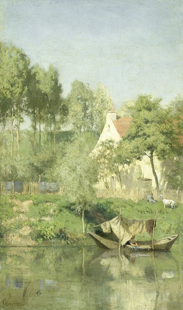 Aan de Oise (1877) by Coen Metzelaar
