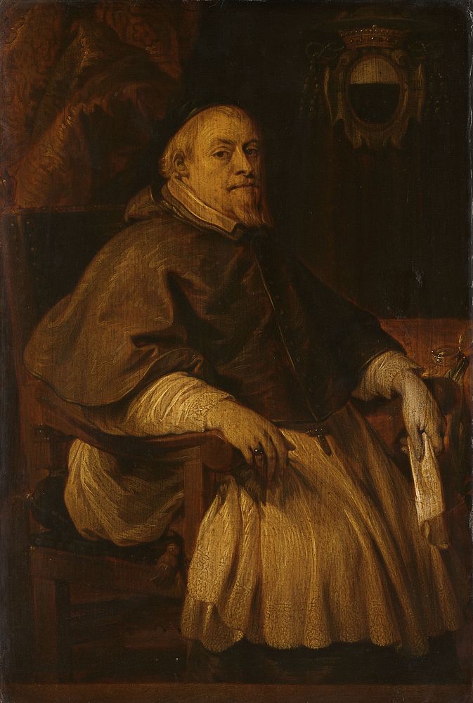 Portrait of François de Gand-Vilain (1647-1666), Bishop of Doornik (1651 - 1655) by Lucas Franchoys II
