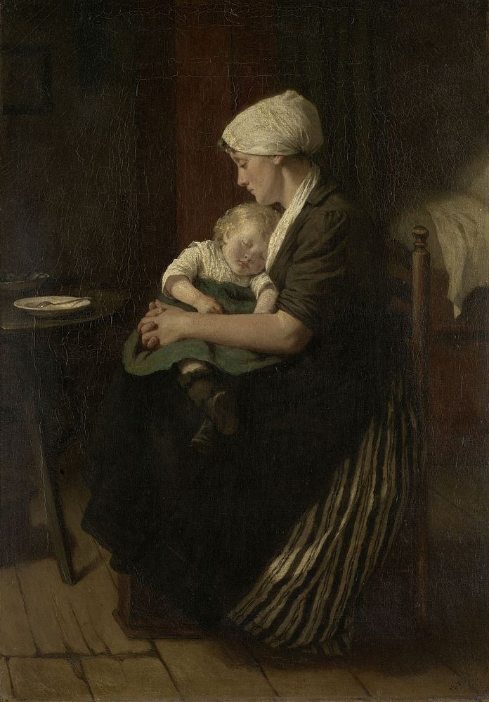 Lulled to Sleep (1871) by David Adolph Constant Artz