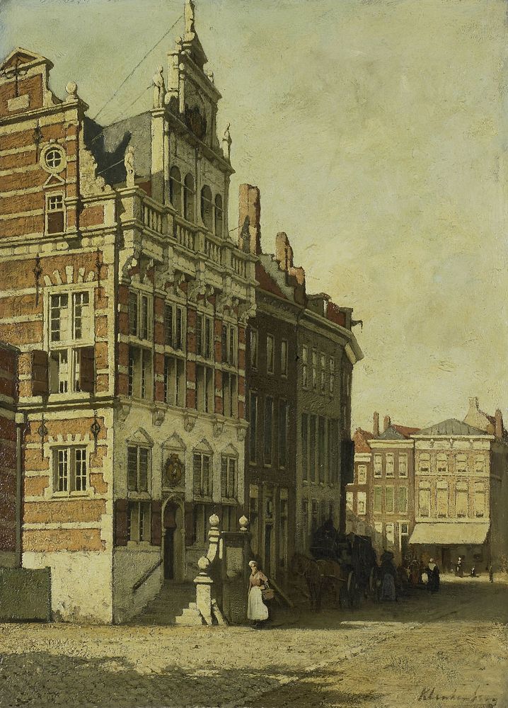 The Town Hall, The Hague (c. 1875 - c. 1907) by Johannes Christiaan Karel Klinkenberg